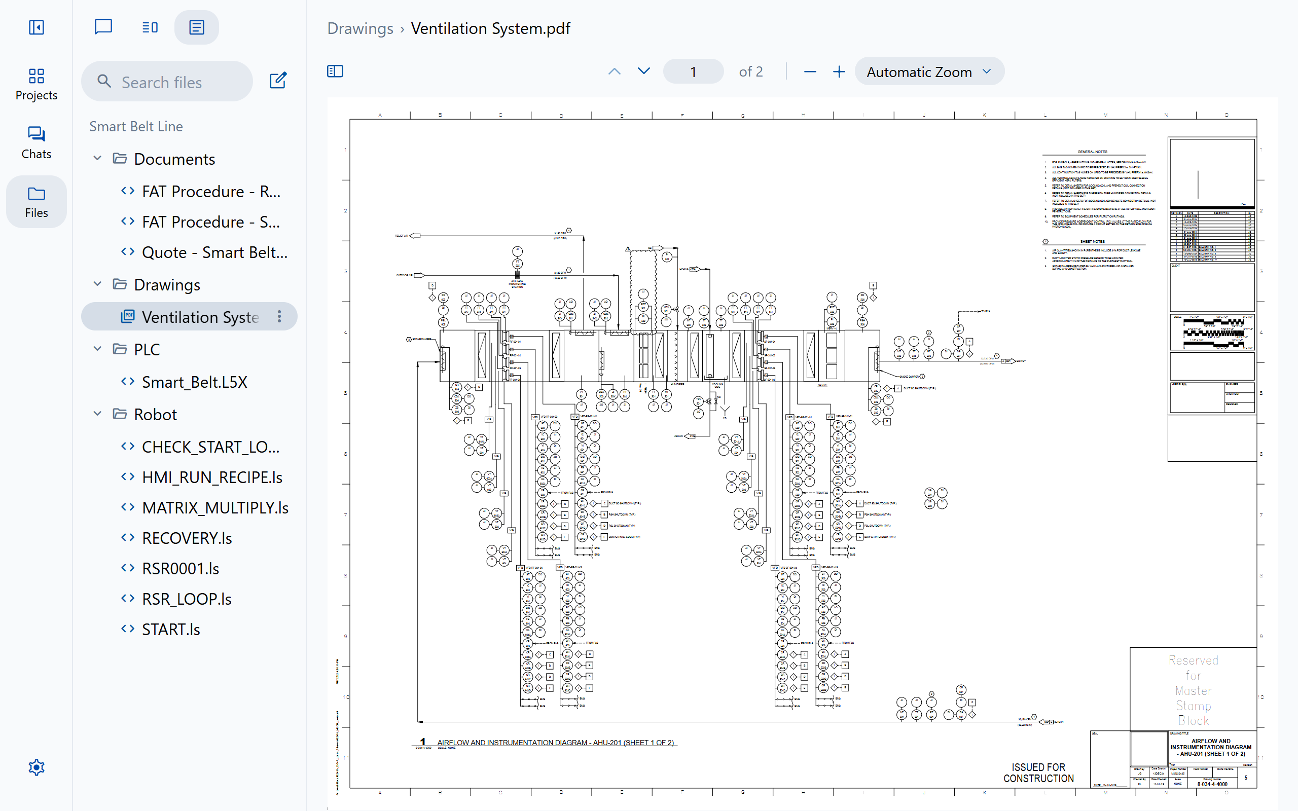 A P&ID open in the Altitude file view
